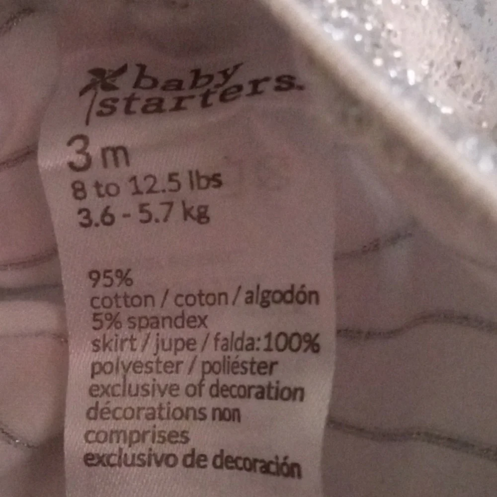 NWT Baby Starters 3 Months Baby Girls Legging Pants with Tulle Skirt attached - Picture 7 of 8